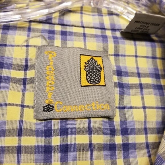 Pineapple Connection | Men's Button-Down Plaid Shirt (Size Large) - Picture 2 of 8